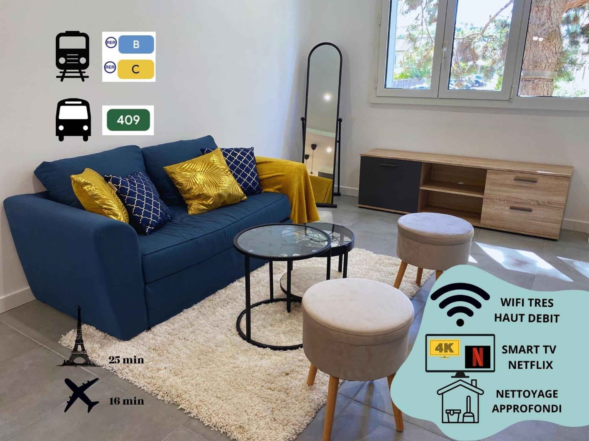 Bel Appartement Antony, 8Min Rer B A Pied, Proche Paris Et Orly Exterior foto